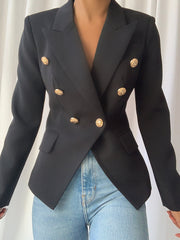 Zweireihiger Blazer in Schwarz