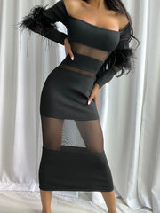 Vestido midi negro de AIJA