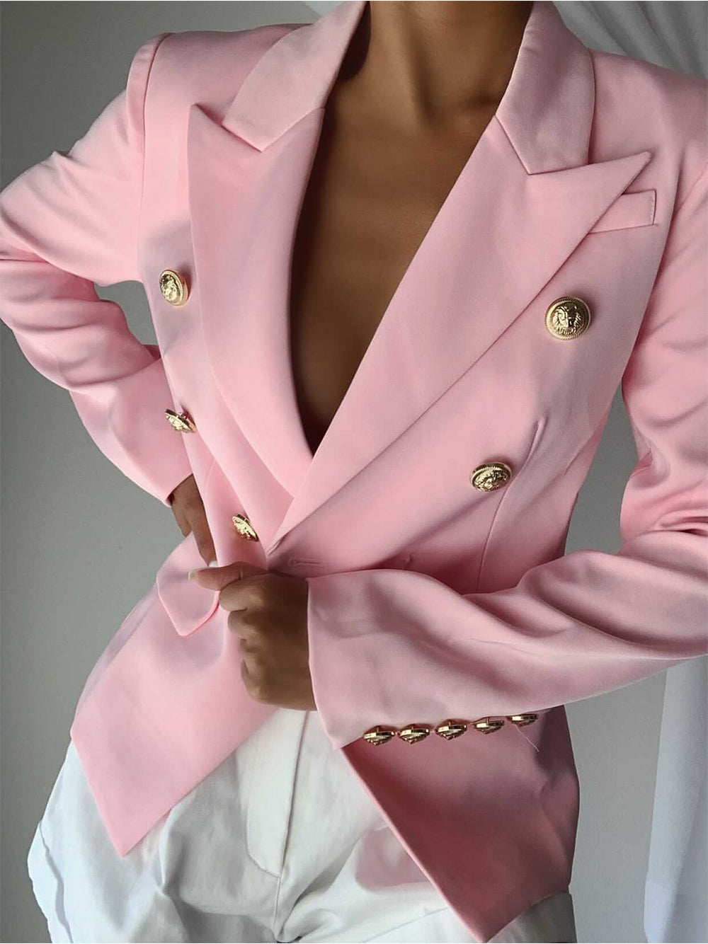 Rosa Zweireihiger Blazer