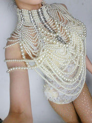 ALTHAIA Pearl Chain Top