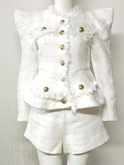 SANDA Tweed Jacket & Shorts Set