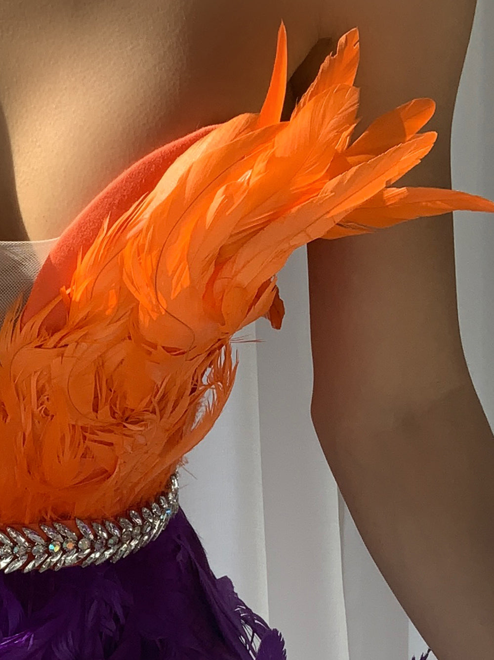 Minivestido de plumas OSCA