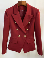 Blazer cruzado burdeos