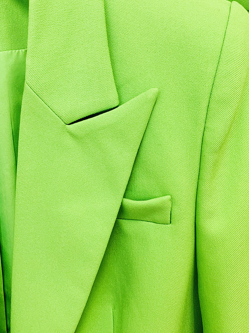 NAOMA Blazer & Flared Pants Set in Neon Green