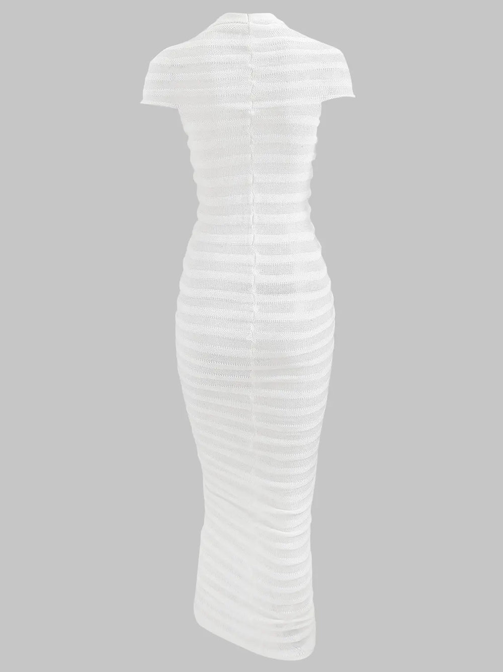 JAE SS Sheer Midi Dress in White