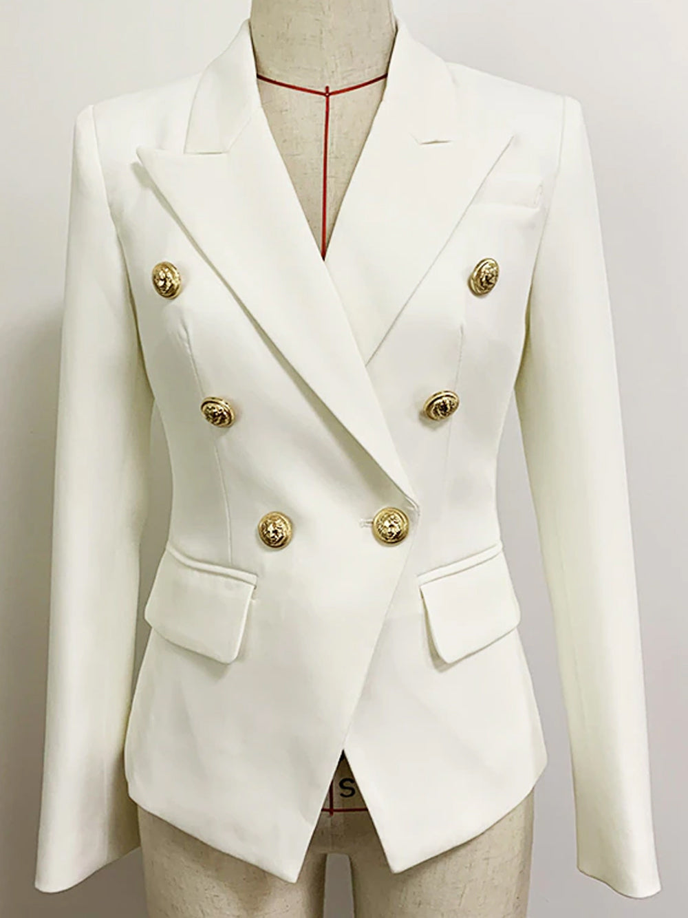 Double Breasted Blazer in White