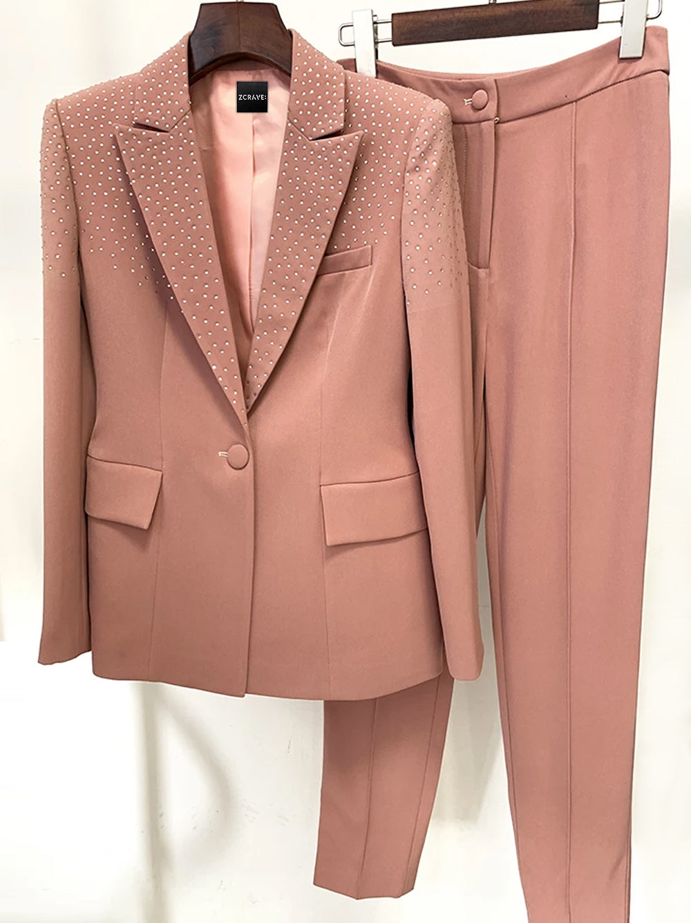 OTRA Blazer & pants Set in Coral