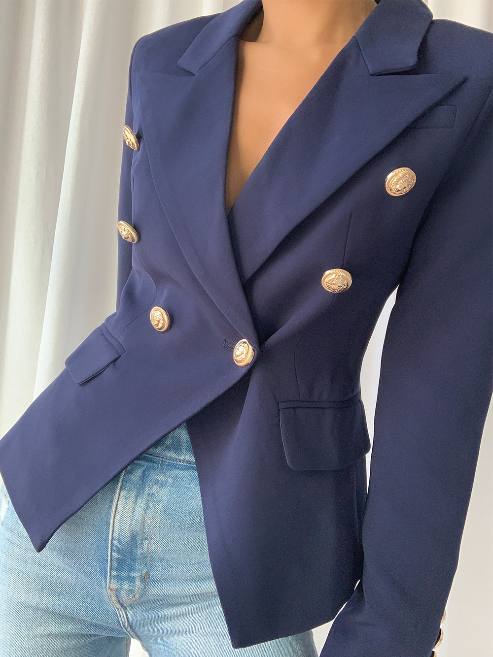 Blazer cruzado PENELOPE en azul