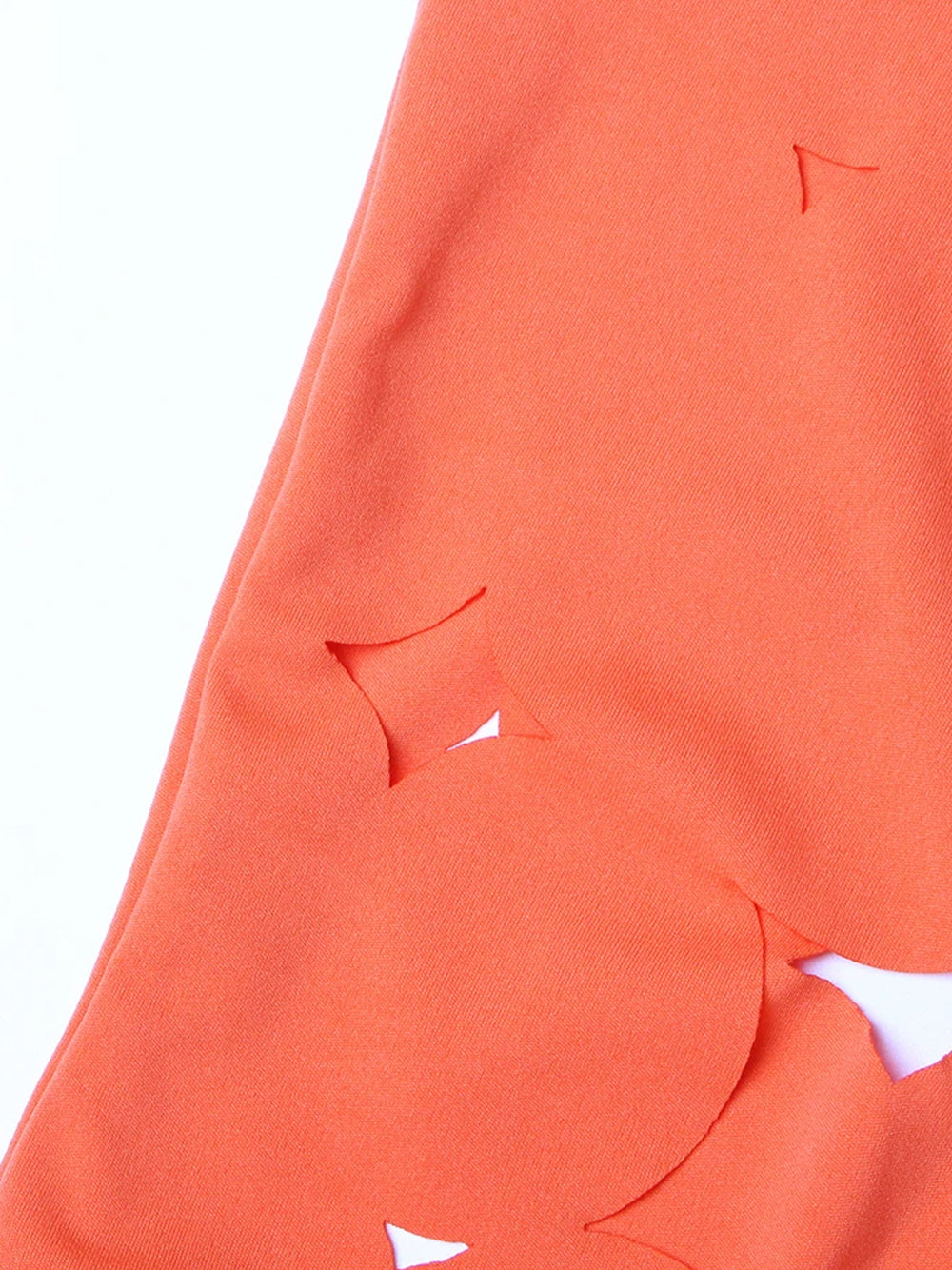 CERA – Maxikleid mit Fransenapplikation in Orange