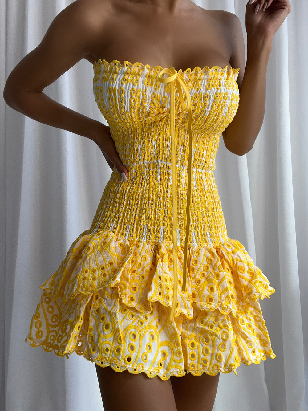 BIANNE Mini Dress in Yellow