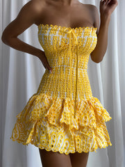 Vestido mini amarillo BIANNE