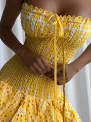 Vestido mini amarillo BIANNE