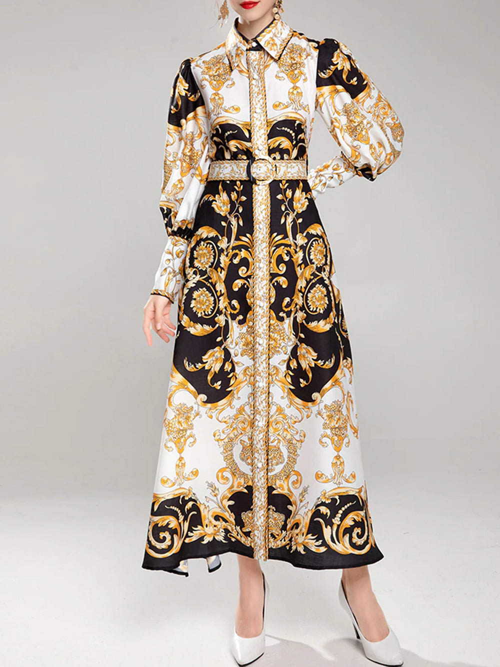 ALORA Printed Maxi Dress