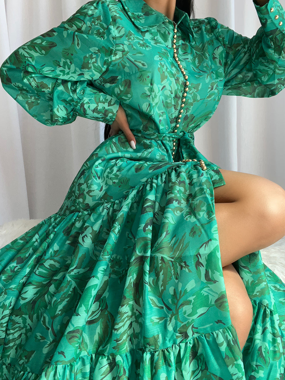 ZENEYA Maxi Dress in Green