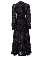 ERENNE Lace Midi Dress in Black