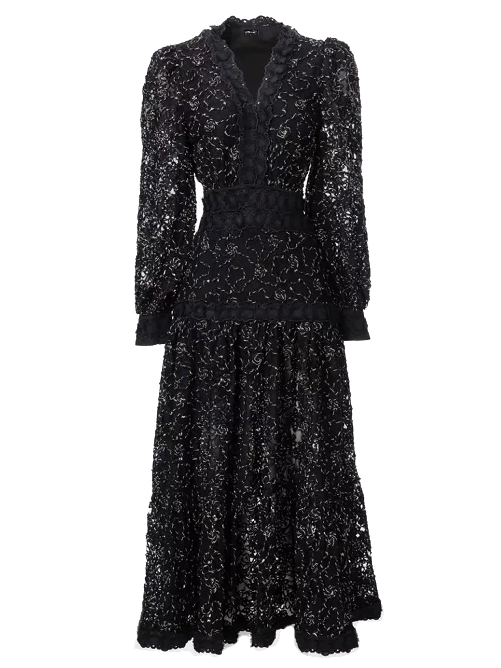 ERENNE Lace Midi Dress in Black