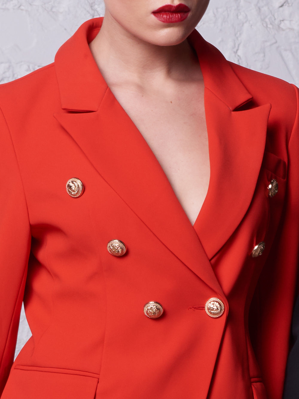 PENELOPE Zweireihiger Blazer in Rot