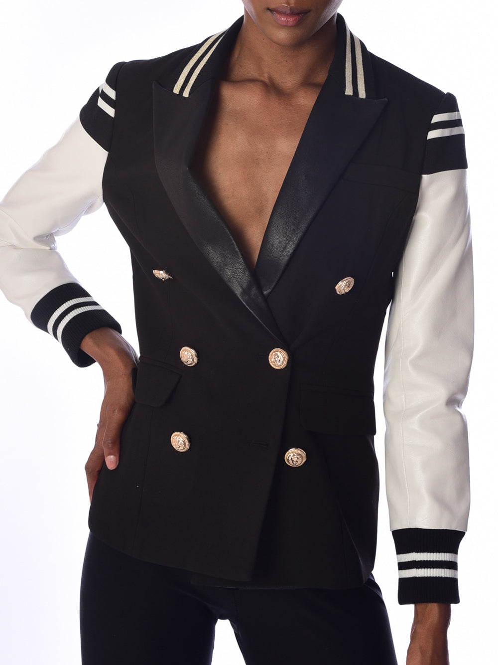 Fitted Stripe Detail Jacket