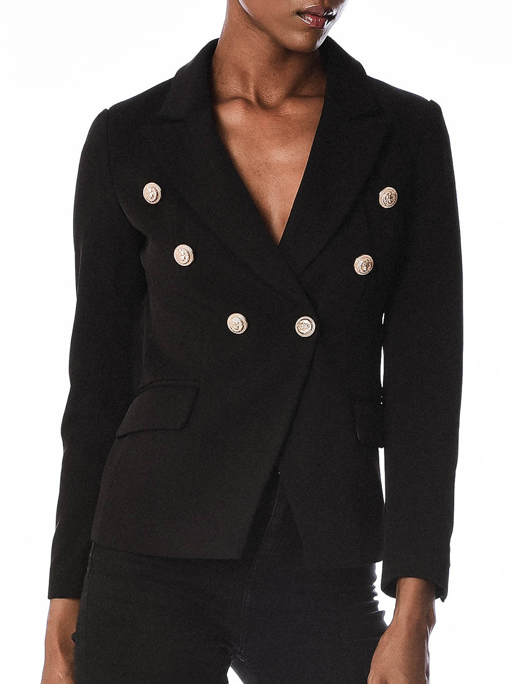 Zweireihiger Blazer in Schwarz