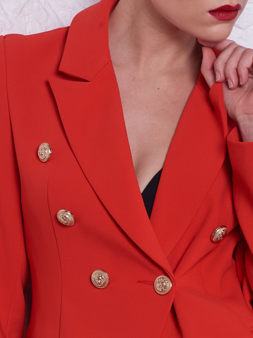 PENELOPE Zweireihiger Blazer in Rot