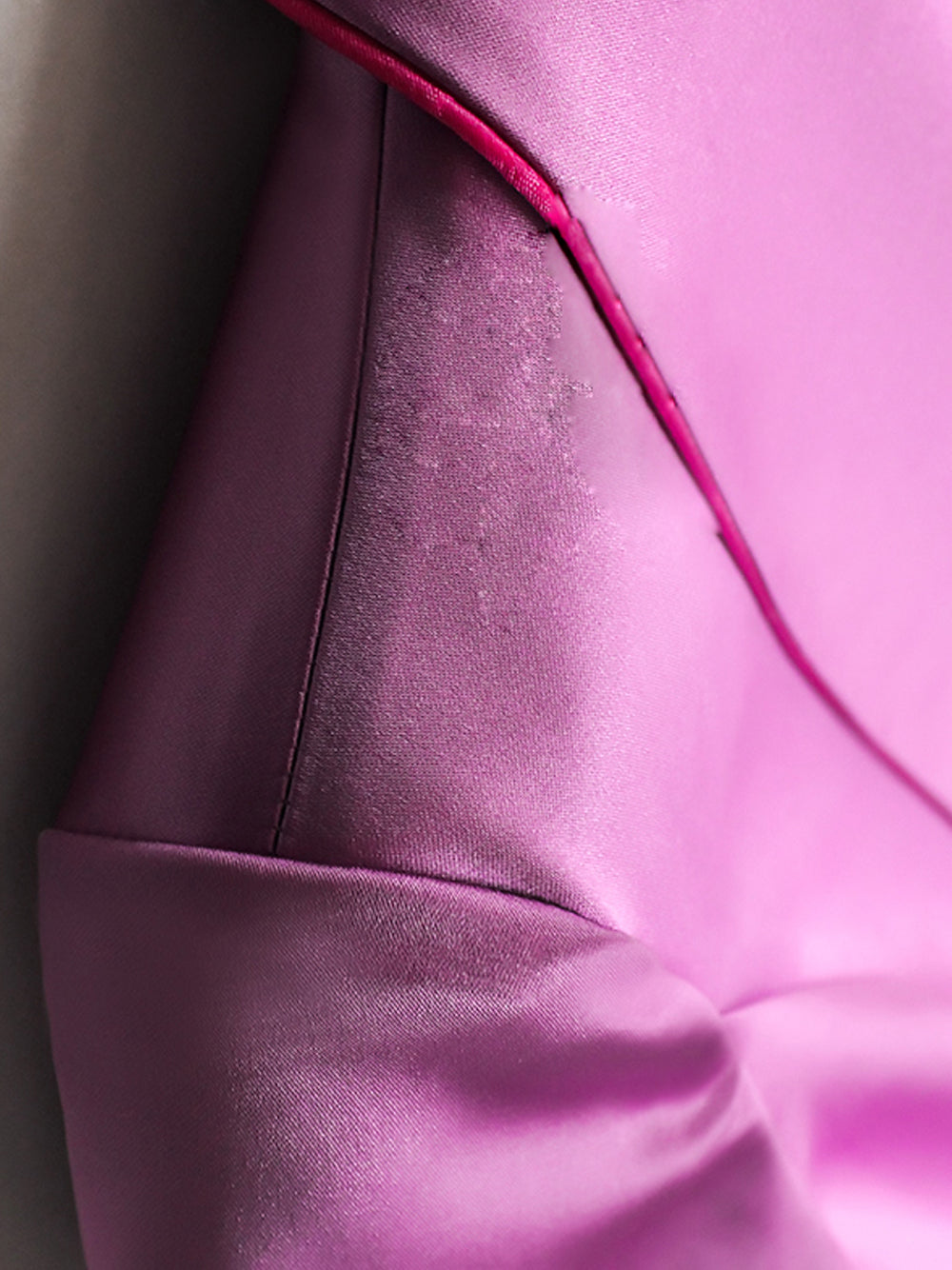 Satin-Blazer mit Quasten + Hose (Zweiteiler) in Pink