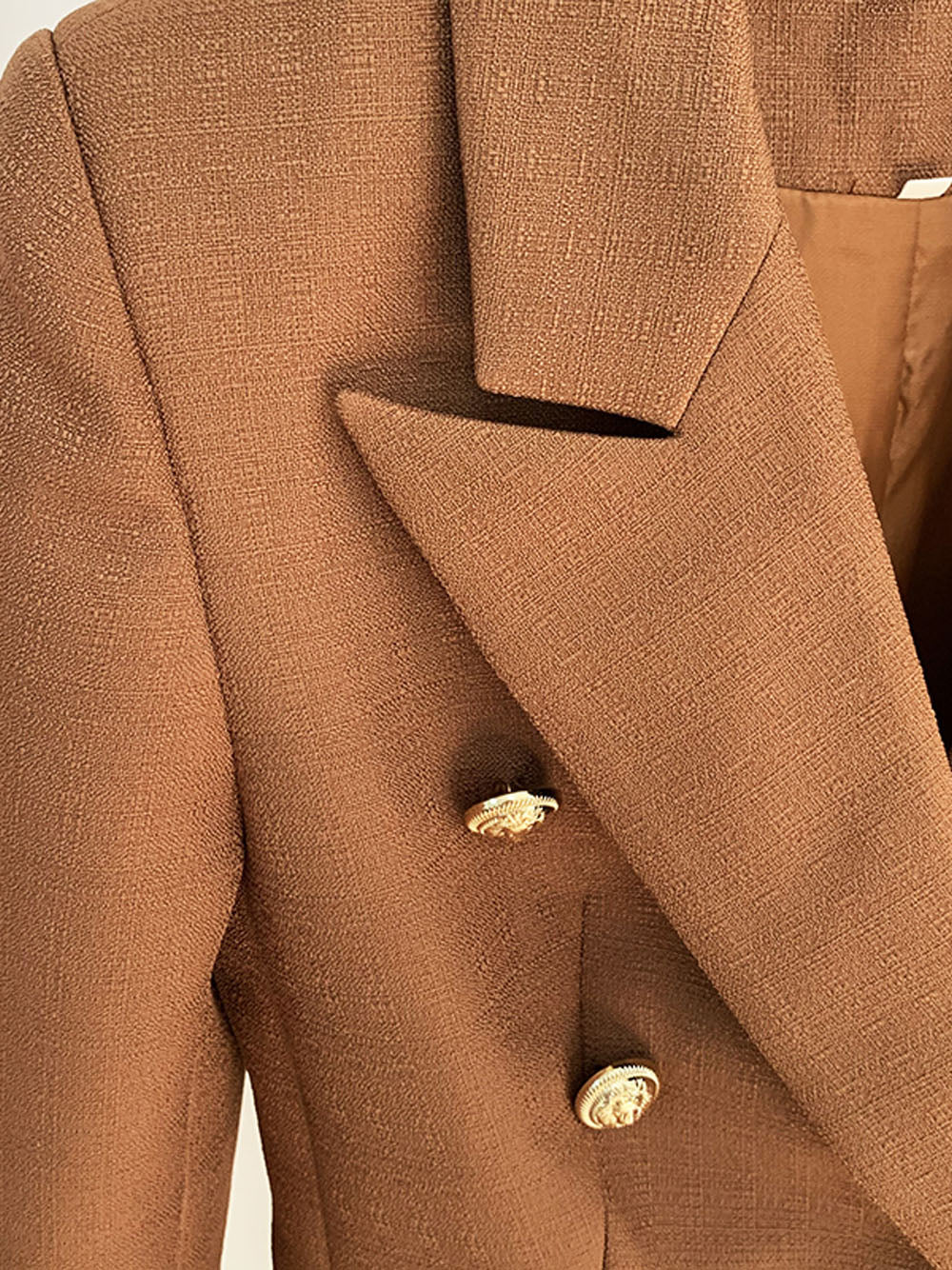 Double Breasted Blazer in Brown