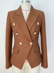 Zweireihiger Blazer in Braun