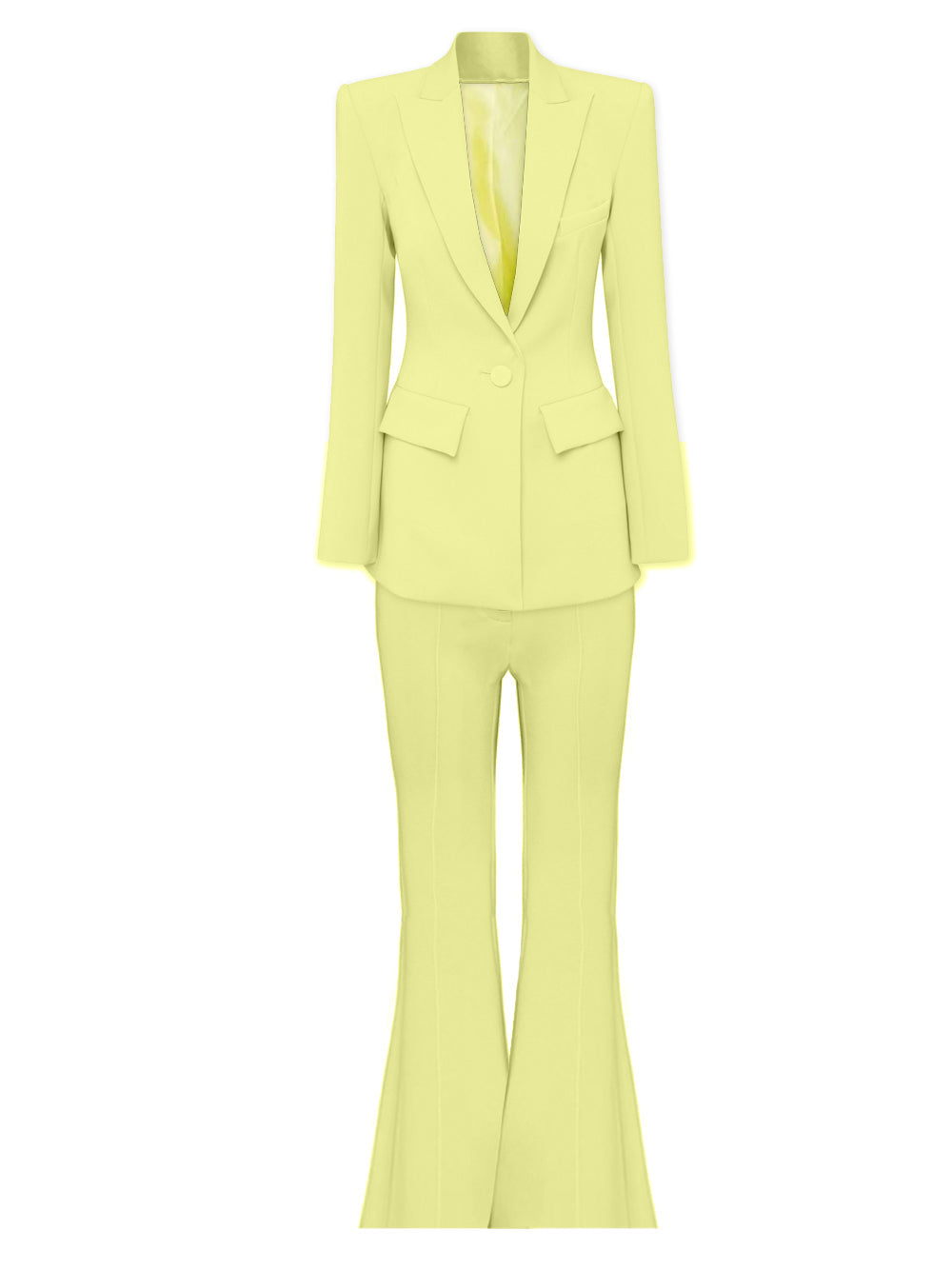 NAOMA Blazer &amp; Schlaghose Set in Limette