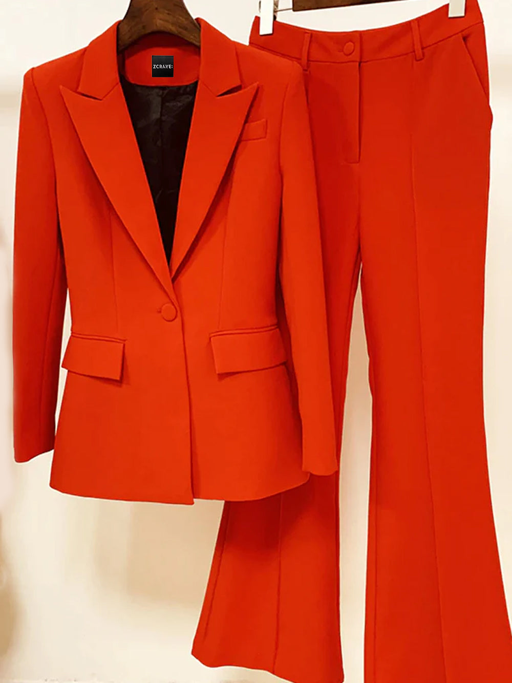 NAOMA Blazer &amp; Schlaghose Set in Rot