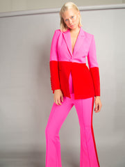 PETELE – Blazer- und Hosenset in Pink und Rot