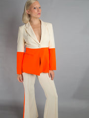 Conjunto de blazer y pantalón PETELE en naranja