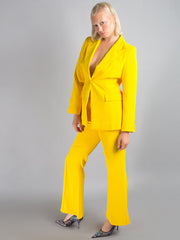 NAOMA Blazer & Flared Pants Set in Yellow