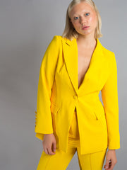 NAOMA Blazer & Flared Pants Set in Yellow