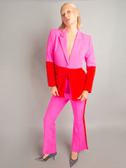 PETELE – Blazer- und Hosenset in Pink und Rot