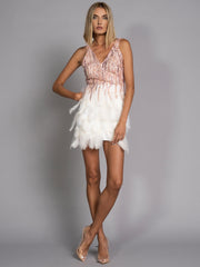 Minivestido de plumas SWOON 