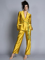 RUBIN Satin Blazer + Pants Matching Set