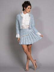 Conjunto de chaqueta y falda FULTON en azul