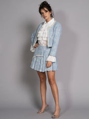 FULTON Jacket & Skirt Set in Blue