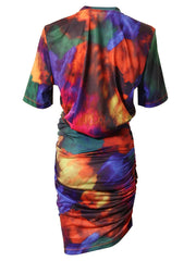 Niche Print Fade Dye T-shirt & Skirt Set