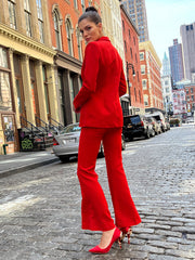 Conjunto de blazer y pantalón 212 en rojo