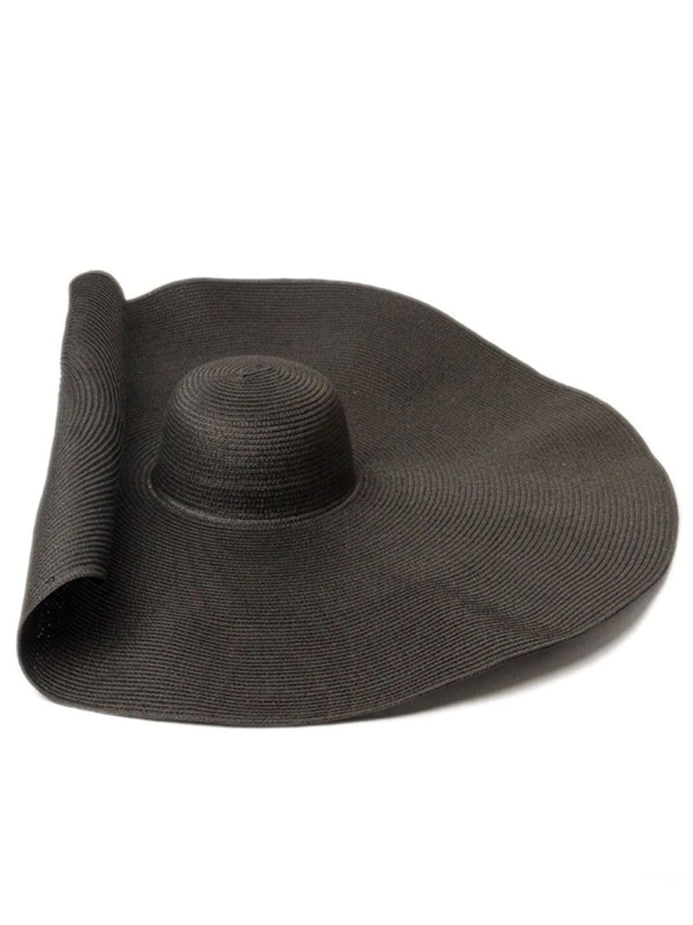 THERESA Oversized Straw-Hat in Black