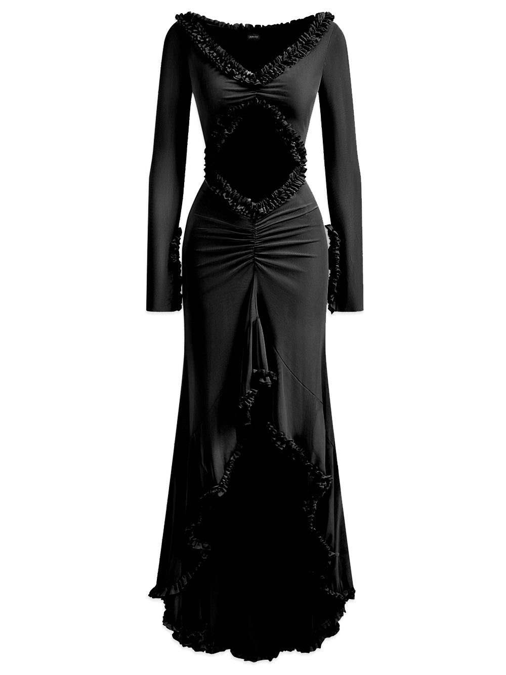 TOTTEME Maxikleid in Schwarz