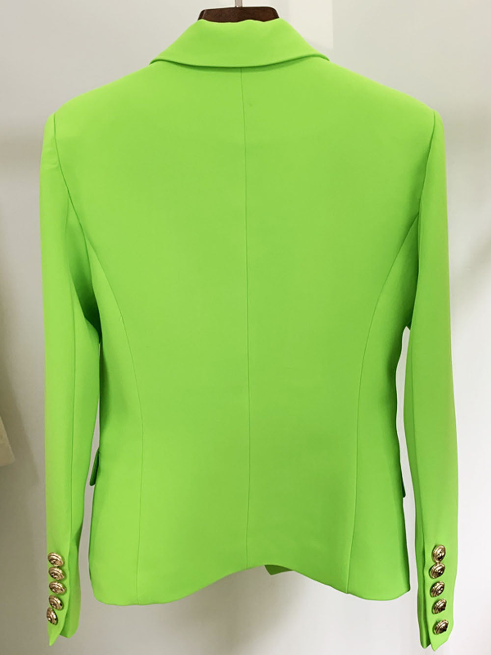 Zweireihiger Blazer in Neongrün