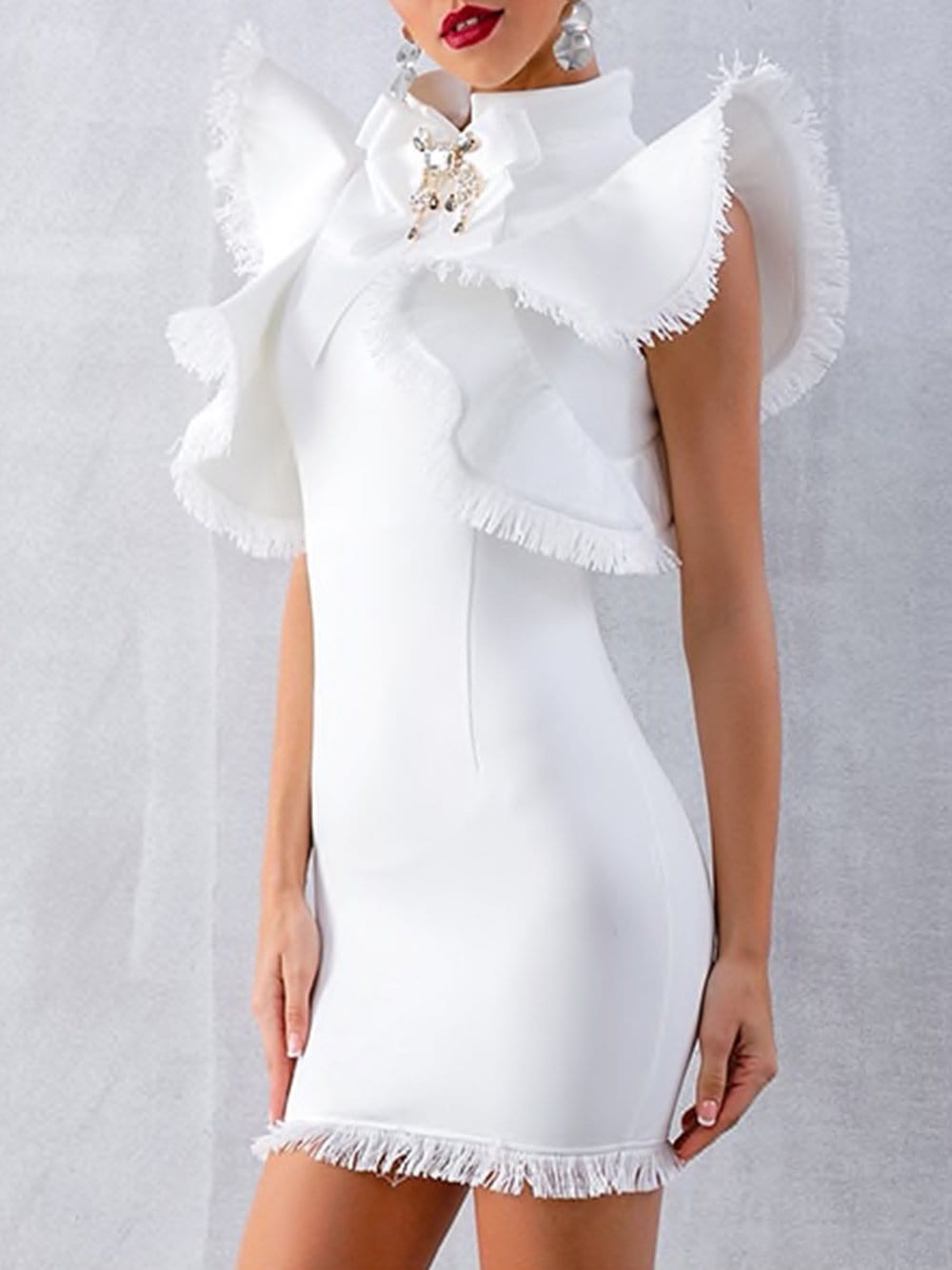 WHITEHAVEN – Figurbetontes Minikleid in Weiß