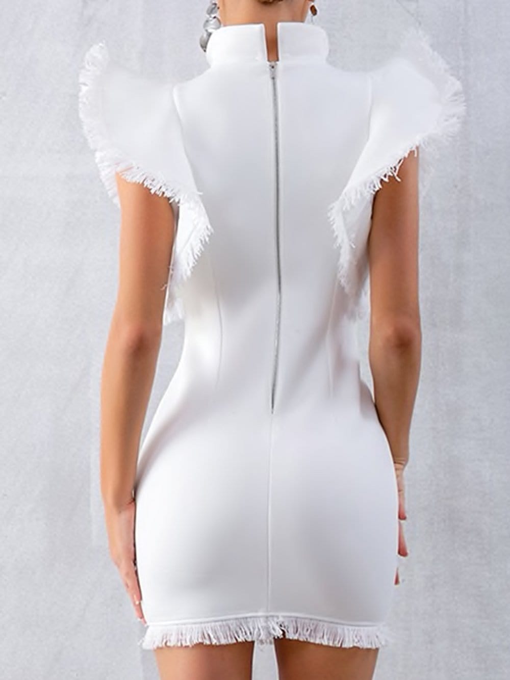 Vestido mini ajustado WHITEHAVEN en blanco