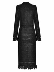 MORENNE Tweed Jacket & Skirt Set