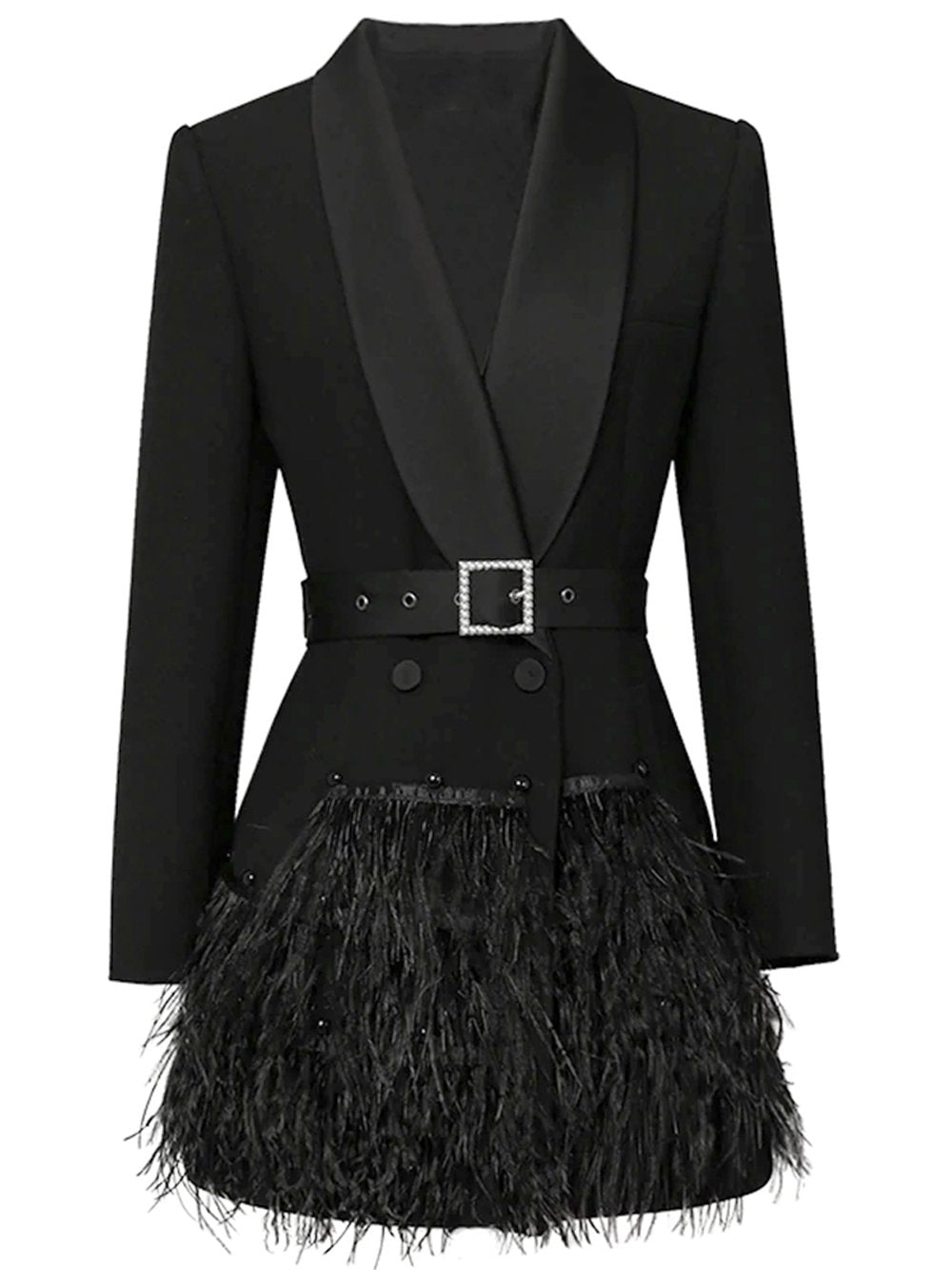 FIFTH AVE Feathers Mini Dress