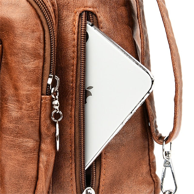 Bag - Leather Faux Hobo Vintage-Brown