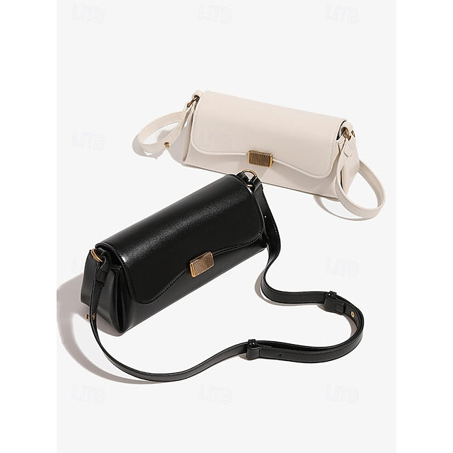 Daily Shopping Office Leather Tote Baguette Bag PU