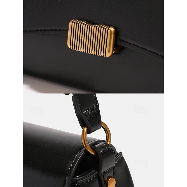 Shopping Daily Baguette PU Tote Office Leather Bag